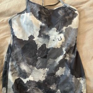 Lululemon Gray and Black Tie-Dye Tank Top